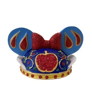 Disney Parks Snow White Ear Hat Ornament Retired - glitter - floral - bow